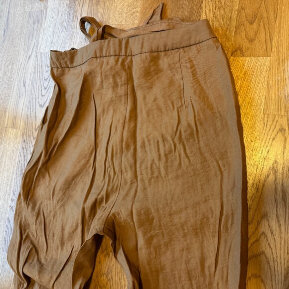 Lulus Tie Front Trouser Pants Brown Size Medium - Picture 9 of 15